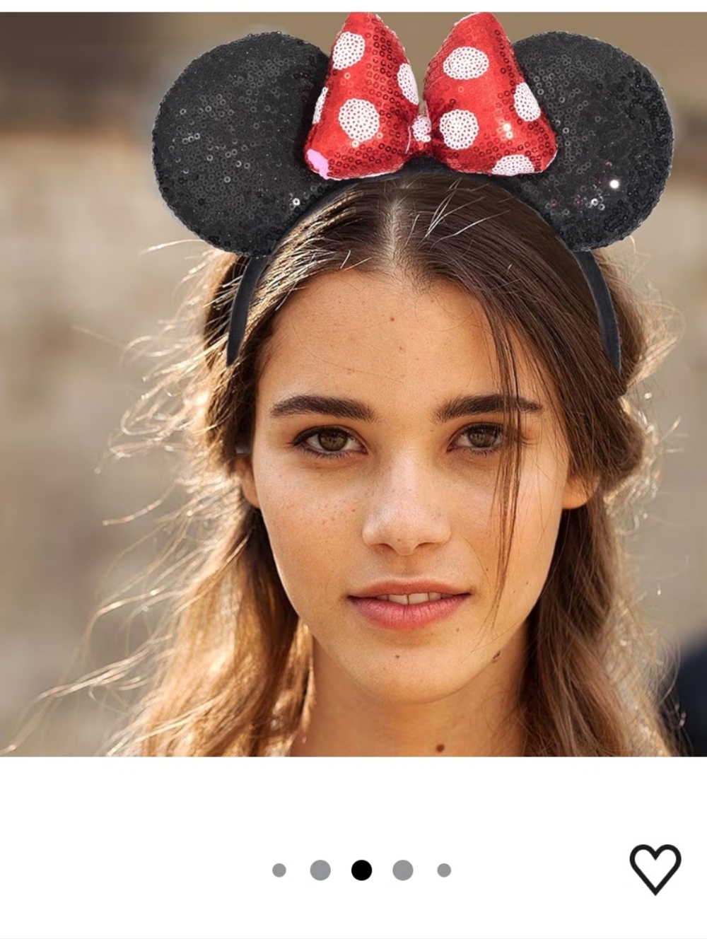 Plush Sequin Mouse Ears Headband - Picture 5 of 8